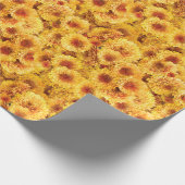 Gele chrysanthema cadeaupapier (Hoek)