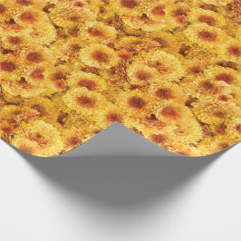 Gele chrysanthema cadeaupapier