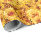 Gele chrysanthema cadeaupapier (Rol Hoek)