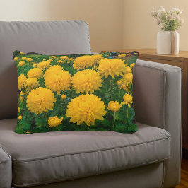 Gele Chrysanthemum Accentkussen Accent Kussen