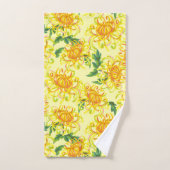 Gele Chrysanthemum Bloemen Bad Handdoek (Handdoek)
