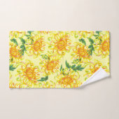 Gele Chrysanthemum Bloemen Bad Handdoek (Handdoek)