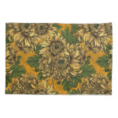 Gele chrysanthemum bloemen kussensloop (Achterkant)