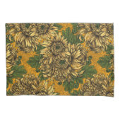 Gele chrysanthemum bloemen kussensloop (Voorkant)