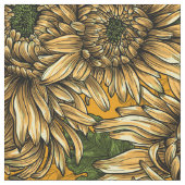 Gele chrysanthemum bloemen stof (Close Up)