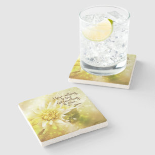 Gele Chrysanthemum Marmer Stenen Onderzetter Citaa