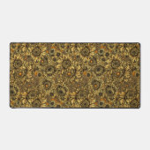 Gele chrysanthemumbloemen en oranje kevers bureaumat (Voorkant)