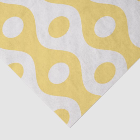 Gele cirkel en ogen patroon tissuepapier (Detail)