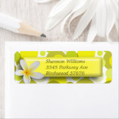 Gele cirkel retouradres label (Insitu)