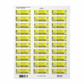 Gele cirkel retouradres label (Full Sheet)