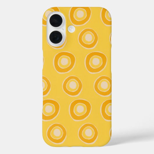 Gele Cirkels Abstract Case-Mate iPhone Case (Achterkant)