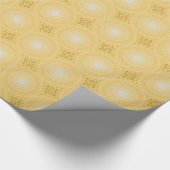 Gele cirkels cadeaupapier (Hoek)