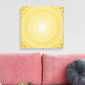 Gele cirkels canvas afdruk (Insitu (Woonkamer))