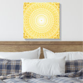 Gele cirkels canvas afdruk (Insitu (Slaapkamer))