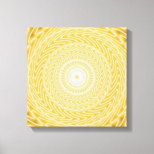 Gele cirkels canvas afdruk (Voorkant)