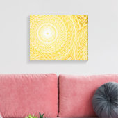 Gele cirkels canvas afdruk (Insitu (Woonkamer))