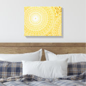 Gele cirkels canvas afdruk (Insitu (Slaapkamer))