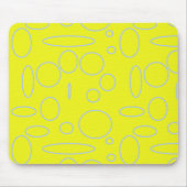 Gele cirkels en lussen Mousepad Muismat (Voorkant)