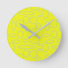 Gele cirkels en lussen ronde klok