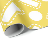 Gele cirkels en vierkantjes Verpakkingspapier Cadeaupapier (Rol Hoek)