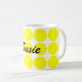 Gele cirkels koffiemok (Voorkant rechts)
