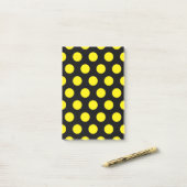 Gele Cirkels op Zwarte Achtergrond Post-it® Notes (Op bureau)
