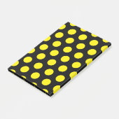 Gele Cirkels op Zwarte Achtergrond Post-it® Notes (Schuin)