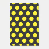 Gele Cirkels op Zwarte Achtergrond Post-it® Notes (Voorkant)