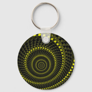 Gele Cirkels Sleutelhanger