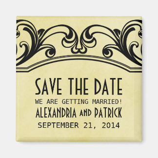 Gele  cirkels sparen de Magnet van de Datum