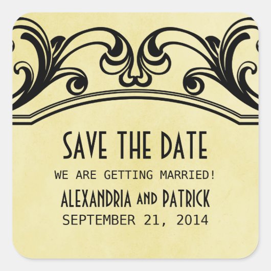 Gele cirkels sparen de Stickers van de Datum (Voorkant)