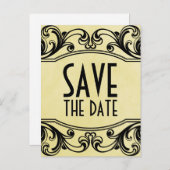 Gele  cirkels sparen het Briefkaart van de Datum (Voorkant / Achterkant)