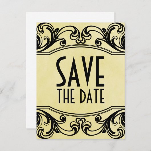 Gele  cirkels sparen het Briefkaart van de Datum (Voorkant / Achterkant)