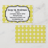 gele cirkels zomercitrusvruchten visitekaartje (Voorkant / Achterkant)