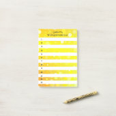 Gele cirkels zwarte Post-it notities Post-it® Notes (Op bureau)