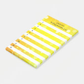 Gele cirkels zwarte Post-it notities Post-it® Notes (Schuin)