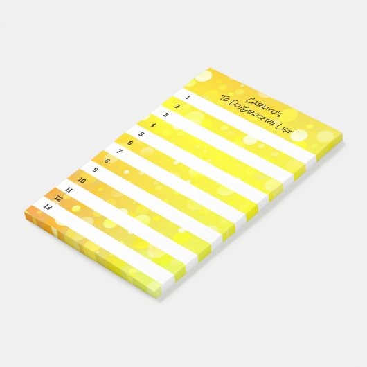 Gele cirkels zwarte Post-it notities Post-it® Notes (Schuin)