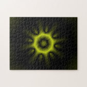 Gele Cirkelvormige Zonneuitbarsting Legpuzzel (Horizontaal)
