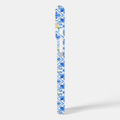Gele Citroen Blauwe Tegel Case-Mate iPhone Case (Achterkant / Links)