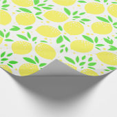 Gele citroen cadeau inpakpapier (Hoek)