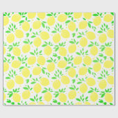Gele citroen cadeau inpakpapier (Vlak)