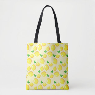Gele citroen Canvas tas