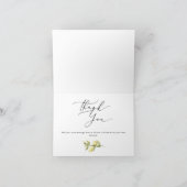 Gele Citroen Citrus Kalligrafie Bruiloft Bedankkaart (Binnen)