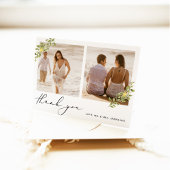 Gele Citroen Citrus Kalligrafie Bruiloft Bedankkaart