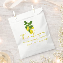 Gele citroen Dank u Bright Citrus bruiloft Bedankzakje