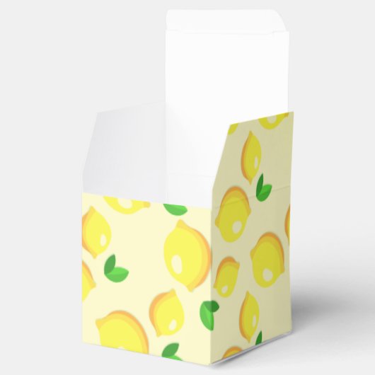 Gele Citroen Favor Box Bedankdoosjes (Geopend)