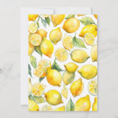 Gele citroen fruit Citrus eerste 1e verjaardag Kaart (Achterkant)