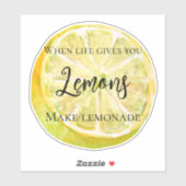 Gele citroen gepersonaliseerd sticker (Vel)