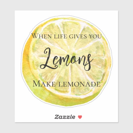 Gele citroen gepersonaliseerd sticker (Vel)