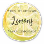 Gele citroen gepersonaliseerd sticker (Voorkant)